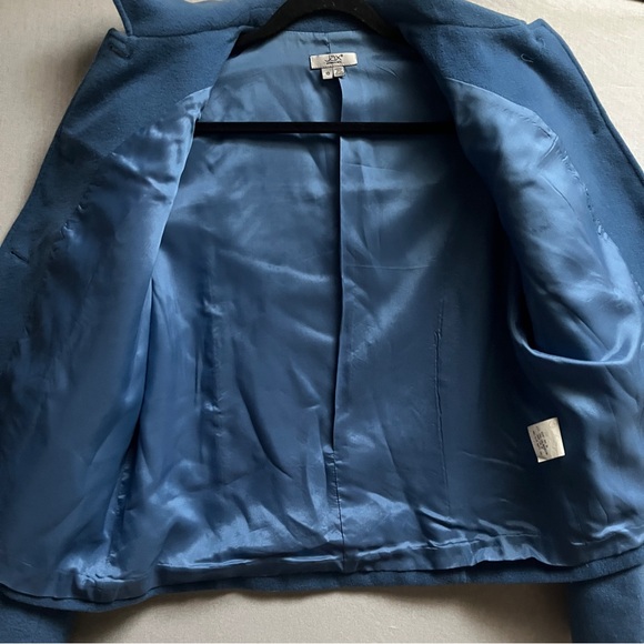 Jax wool cashmere Women's Classic Blue Pea Coat Sz 10 - Picture 5 of 12